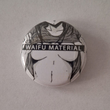 Waifu Material / Button mit Sicherheitsnadel 25mm